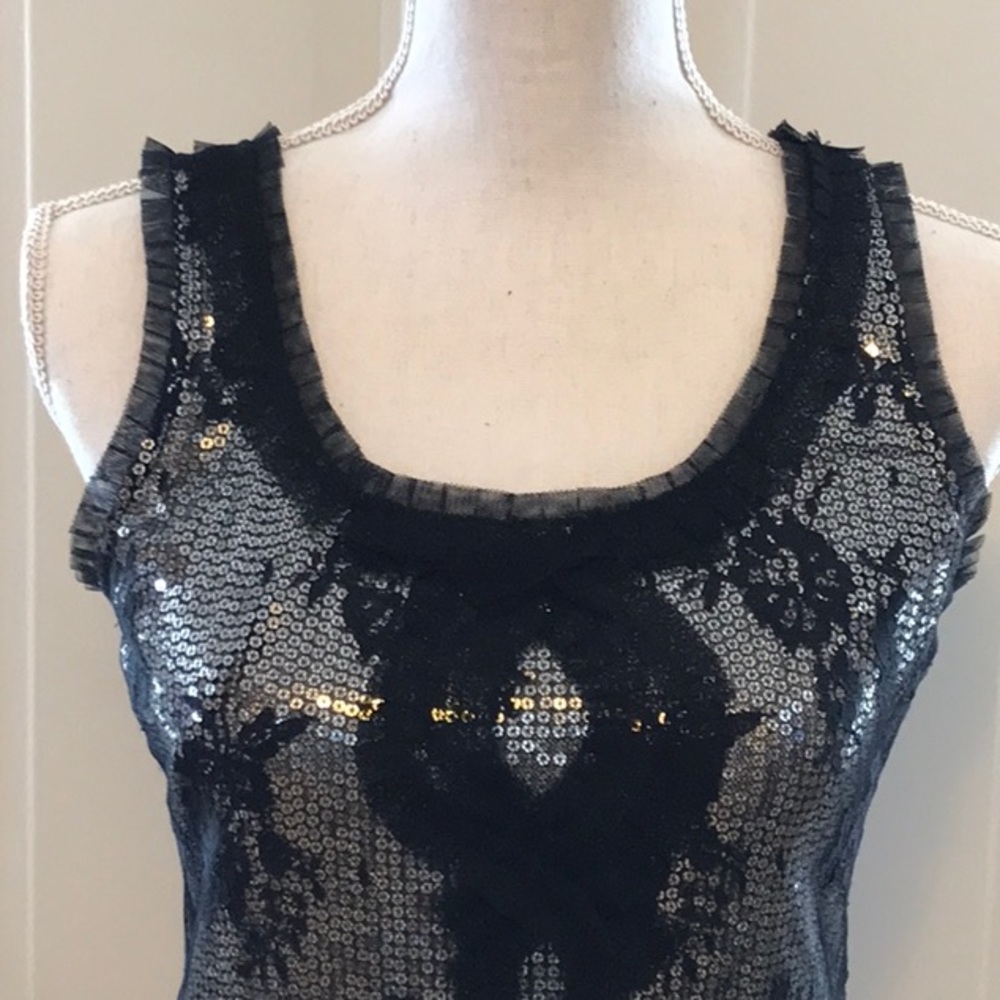 WHBM fancy sequin top